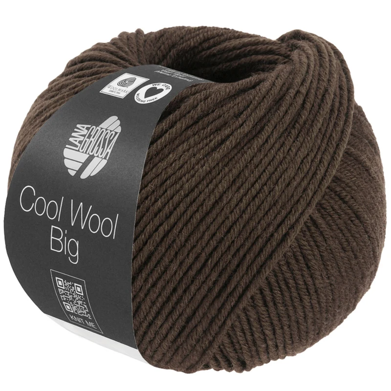 Lana Grossa Cool Wool Big 1709 Gråbrun melert