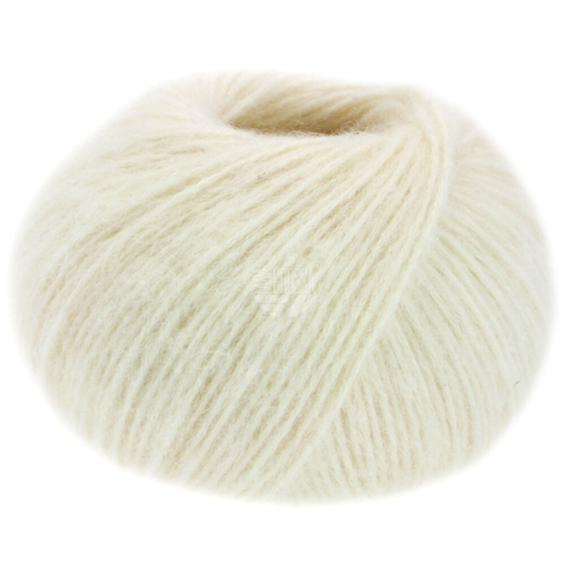 Lana Grossa Natural Alpaca Pelo 01 Råhvit