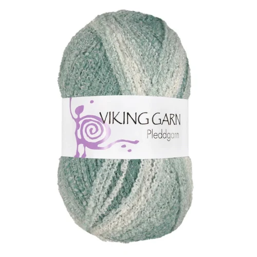 Viking Pleddgarn 736 Hvit/petrol