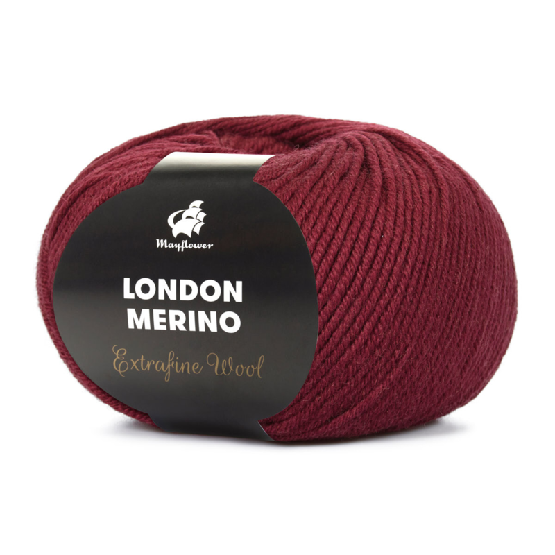 Mayflower London Merino 016 Mørk kirsebær