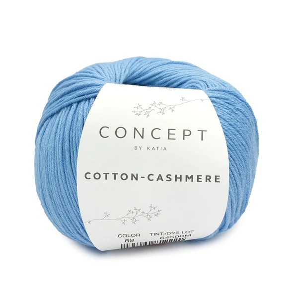 Katia Cotton-Cashmere 88 Klar blå