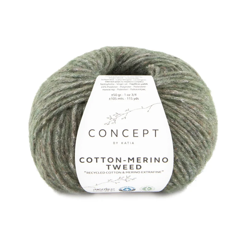 Katia Cotton-Merino Tweed 511 Svart grønn