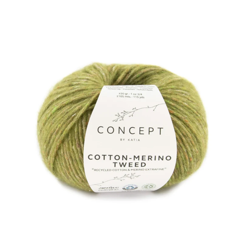 Katia Cotton-Merino Tweed 502 Grønn