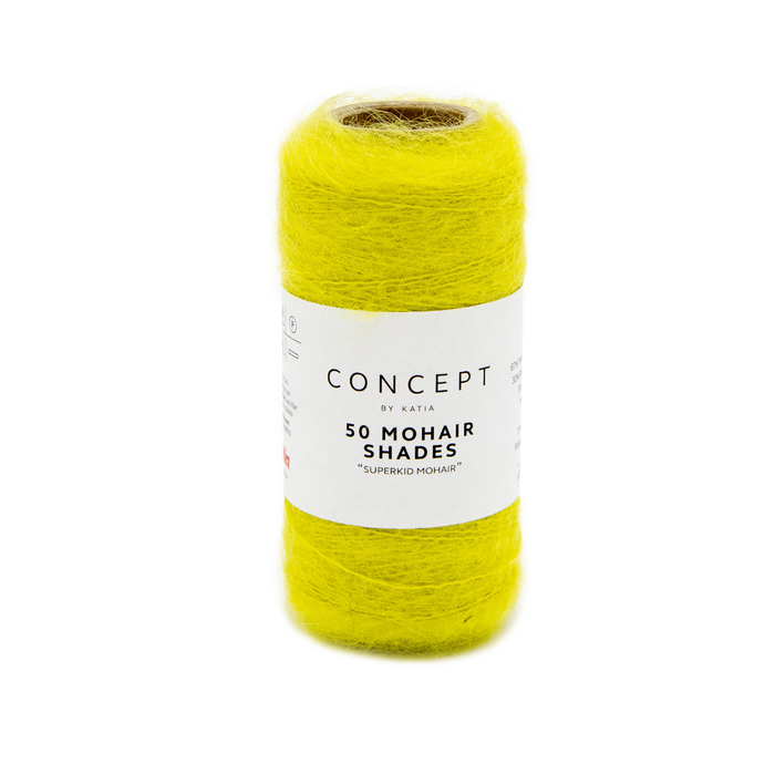 Katia 50 Mohair Shades 21 Gulgrønn (lysere enn bildet)