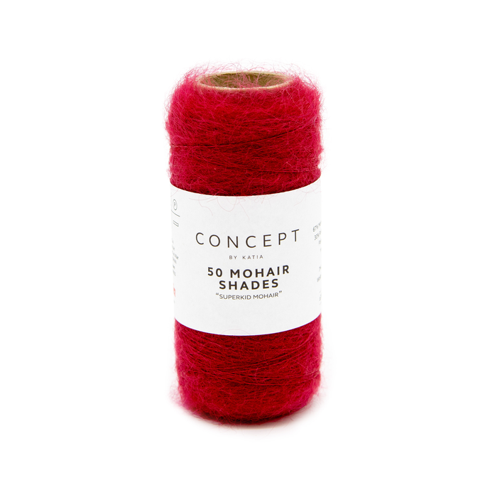 Katia 50 Mohair Shades 44 Fluorescerende rød