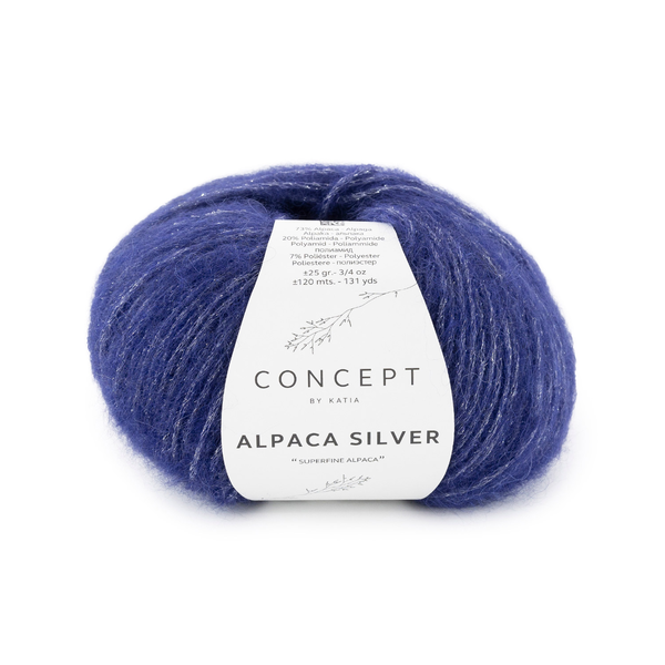Katia Alpaca Silver 283 Mørkeblå–sølv