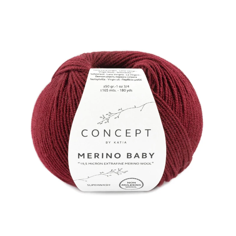 Katia Concept Merino Baby 062 Mørk rødbrun