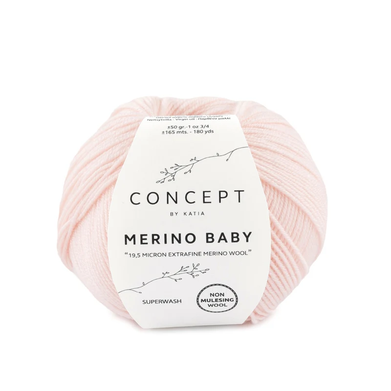 Katia Concept Merino Baby 007 Meget lys rose