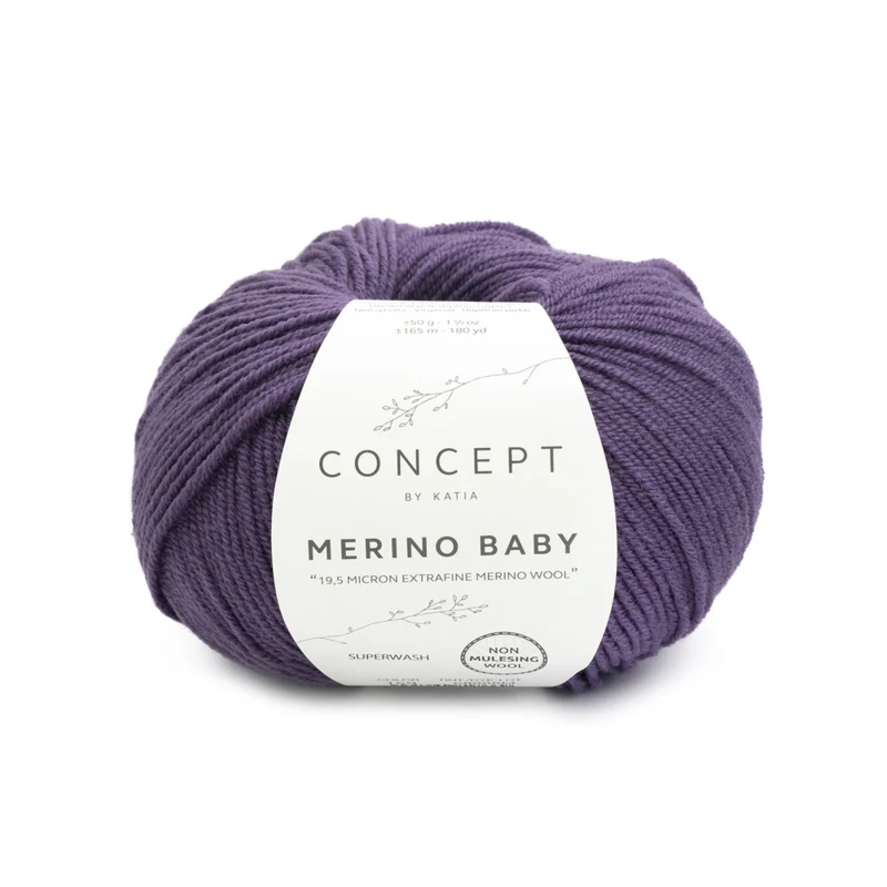 Katia Concept Merino Baby 159 Mørk fiolett