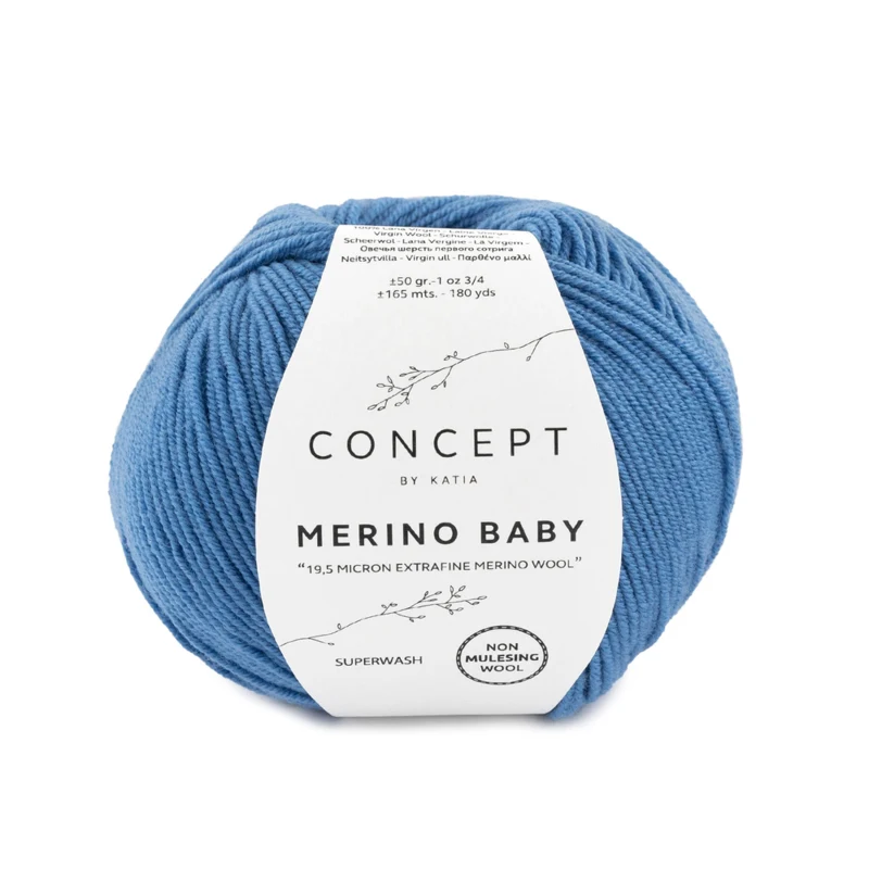 Katia Concept Merino Baby 044 Middelsblå