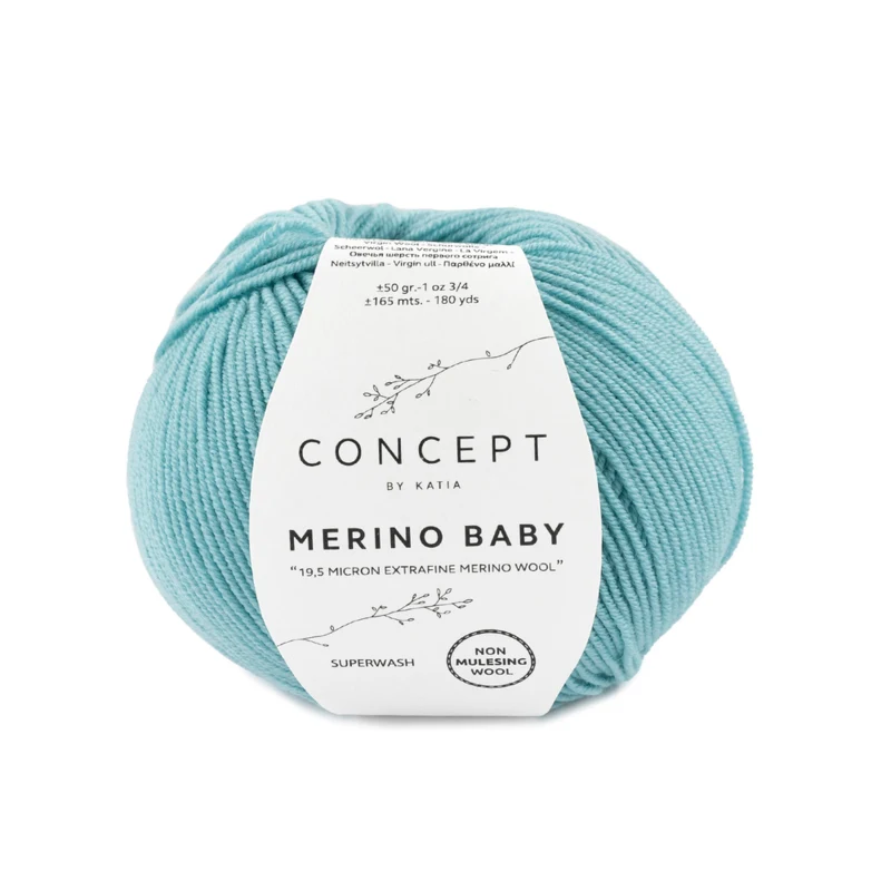 Katia Concept Merino Baby 074 Lys turkis
