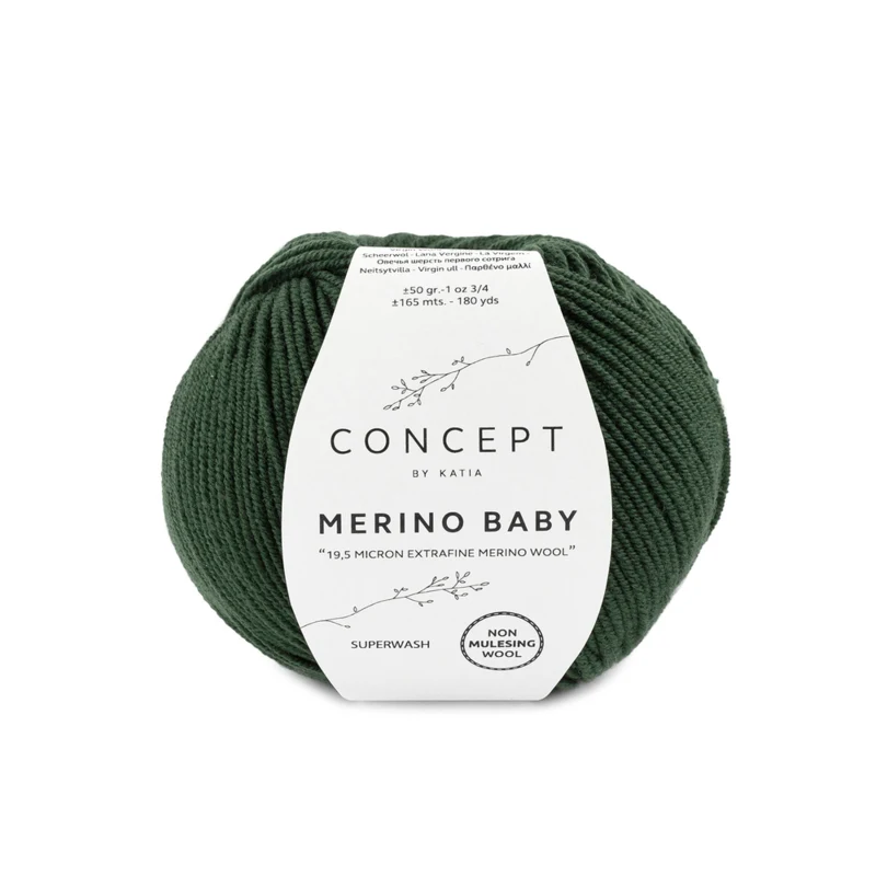 Katia Concept Merino Baby 085 Mørk grønn