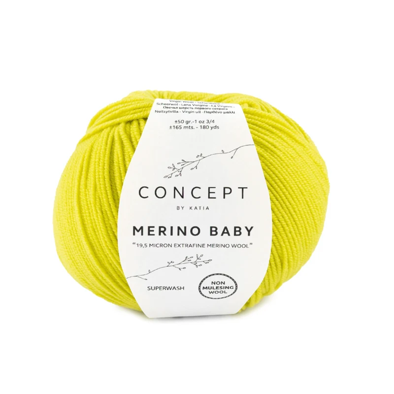 Katia Concept Merino Baby 154 Selvlysende grønn