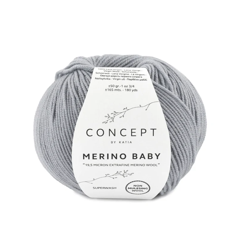 Katia Concept Merino Baby 070 Lys grå