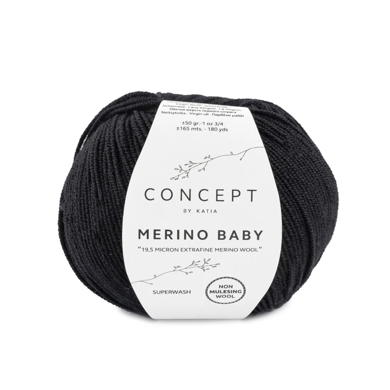 Katia Concept Merino Baby 002 Svart