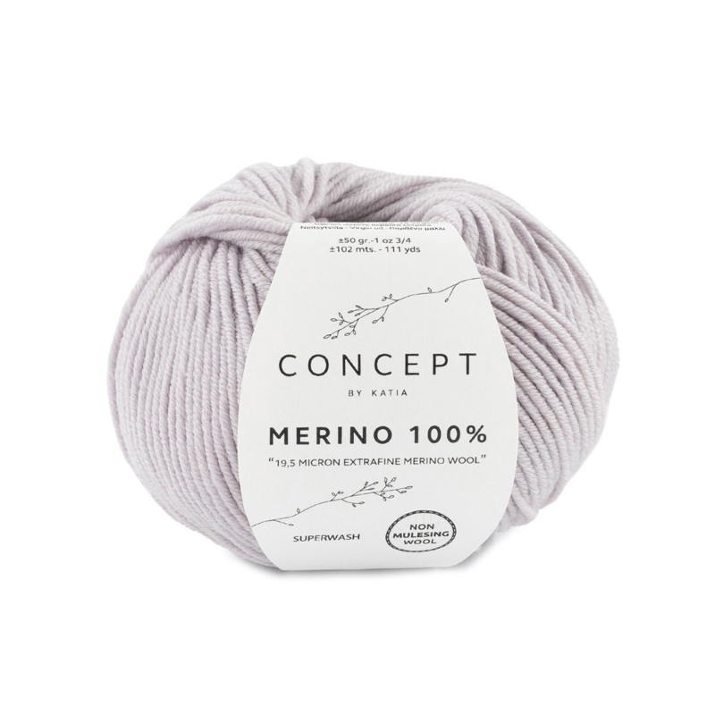 Katia Merino 100% 086 Perle lys grå