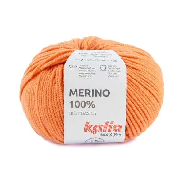 Katia Merino 100% 093 Pastell oransje