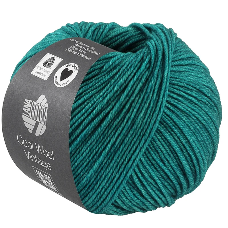 Lana Grossa Cool Wool Vintage 94 Petrolgrønn