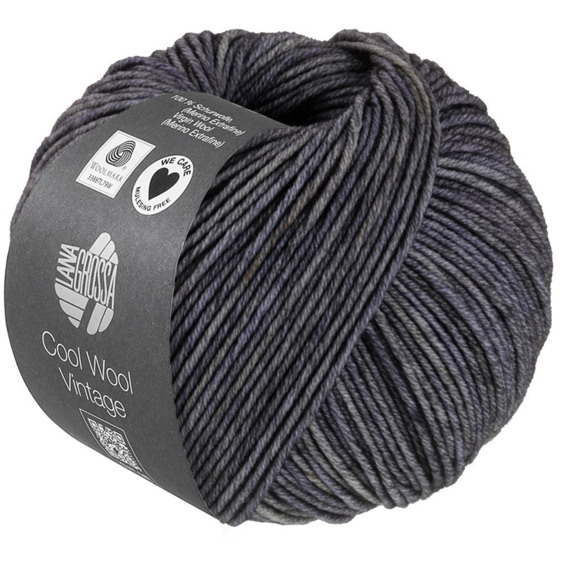 Lana Grossa Cool Wool Vintage 91 Mørk grå