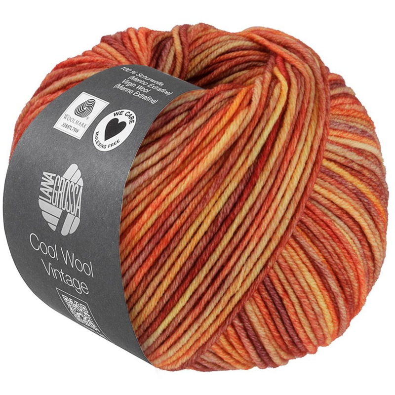 Lana Grossa Cool Wool Vintage 88 Oransjebrun