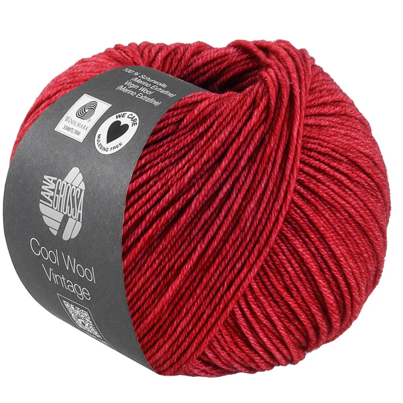 Lana Grossa Cool Wool Vintage 98 Ildrød