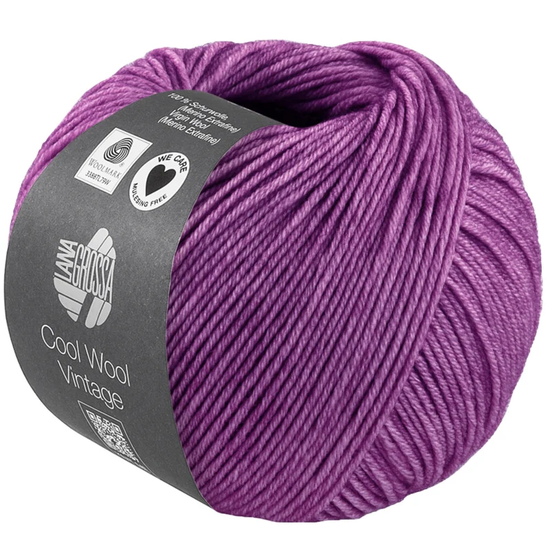 Lana Grossa Cool Wool Vintage 96 Rødfiolett