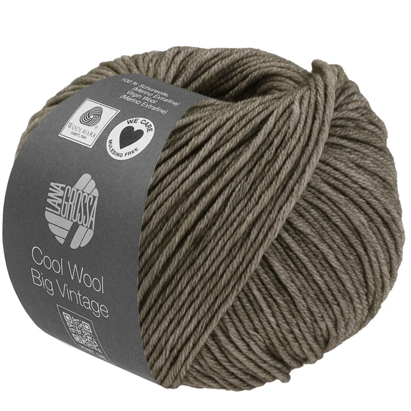 Lana Grossa Cool Wool Big Vintage 96 Grågrønn