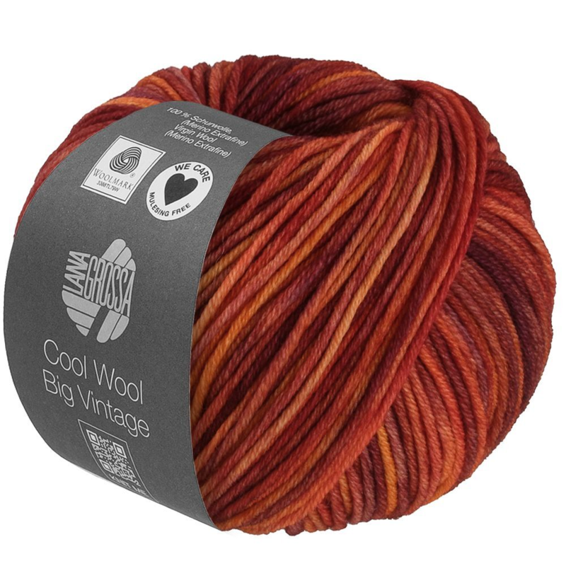 Lana Grossa Cool Wool Big Vintage 88 Oransjebrun