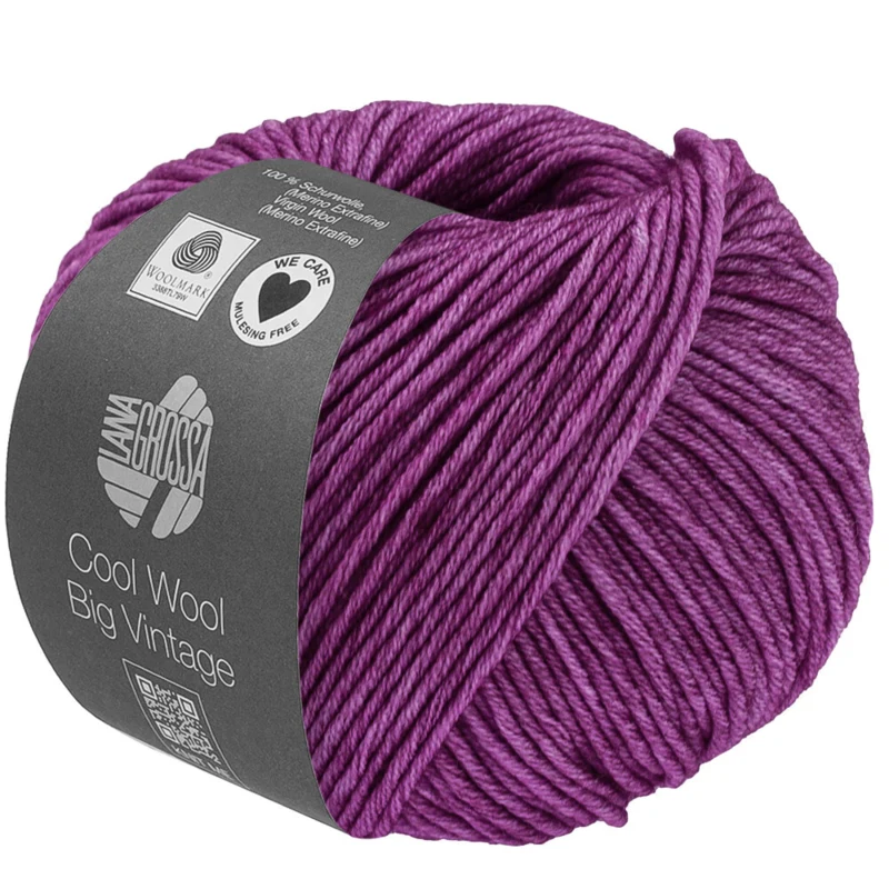 Lana Grossa Cool Wool Big Vintage 94 Rødfiolett