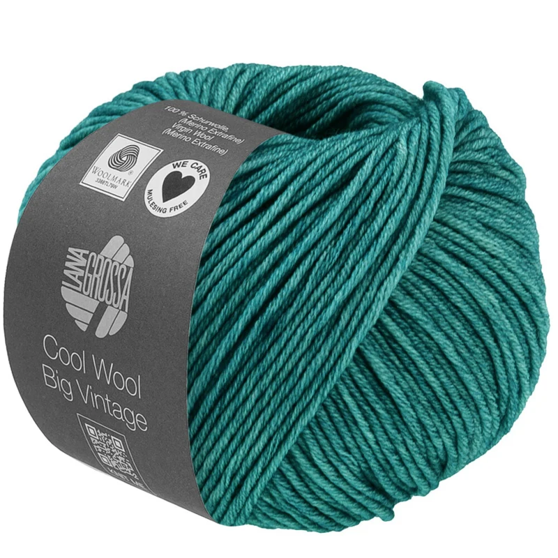 Lana Grossa Cool Wool Big Vintage 98 Petrolgrønn