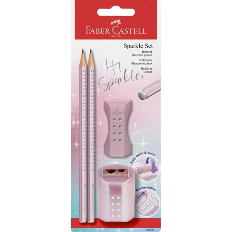 Faber-Castell, Sparkle blyantsett, assorterte farger Rose metallic