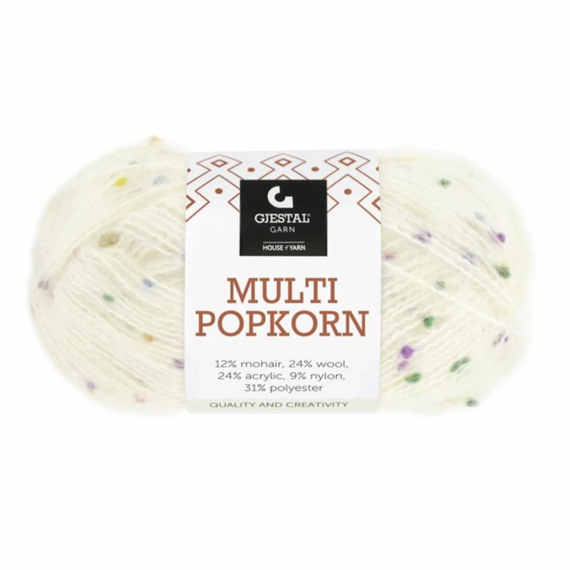 Gjestal Multi Popkorn 501 Hvit