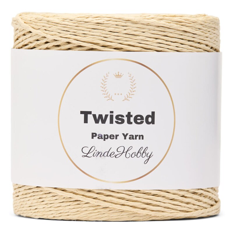 LindeHobby Twisted Paper Yarn 02 Lys beige