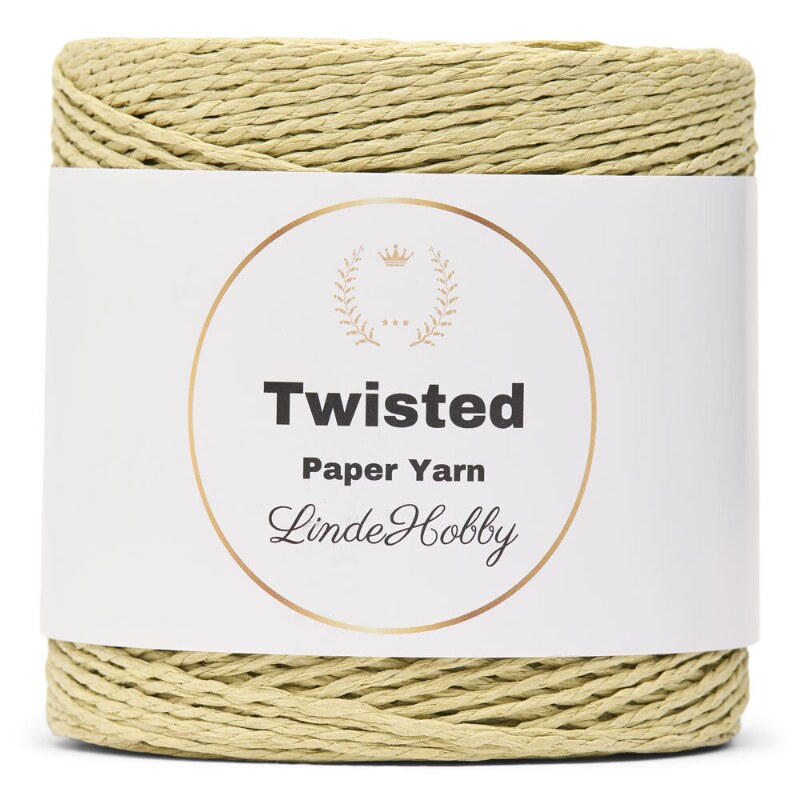 LindeHobby Twisted Paper Yarn 22 Salviegrønn