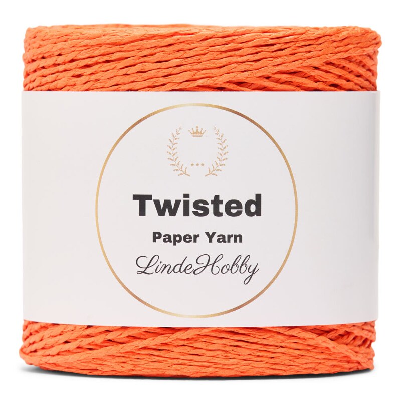 LindeHobby Twisted Paper Yarn 17 Oransje