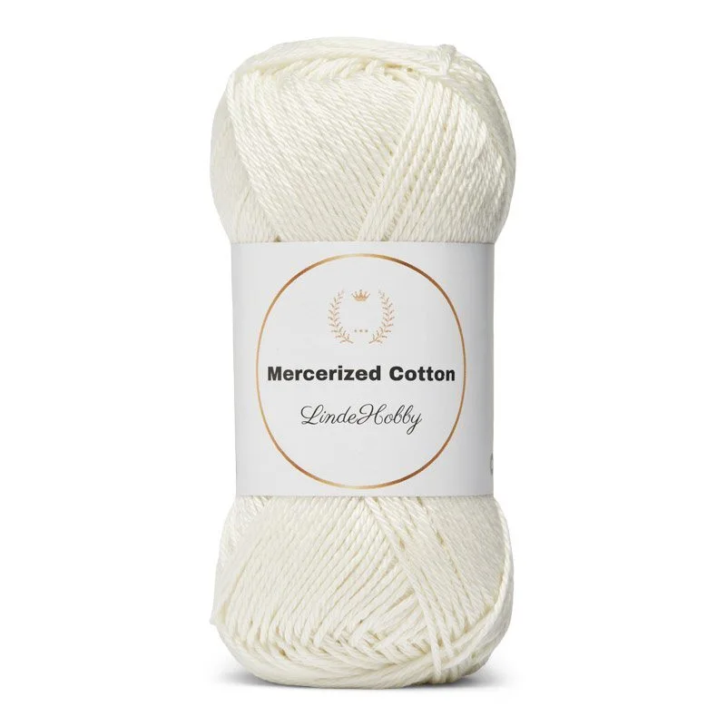 LindeHobby Mercerized Cotton 30 Naturhvit