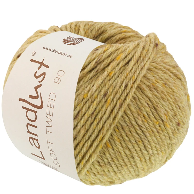 Lana Grossa Landlust Soft Tweed 90 34 Grønnbeige melert