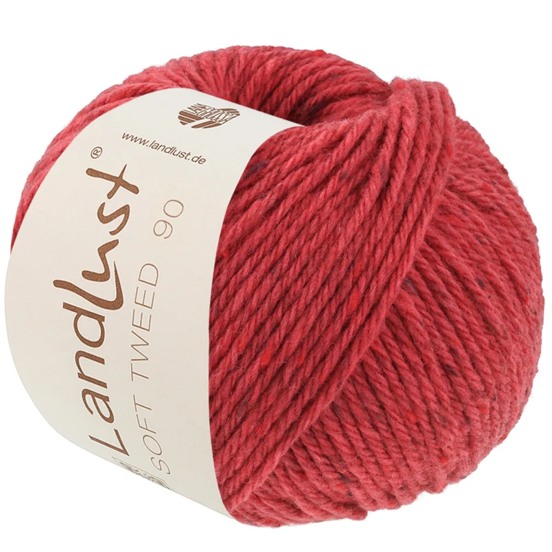 Lana Grossa Landlust Soft Tweed 90 32 Jordbærrød melert