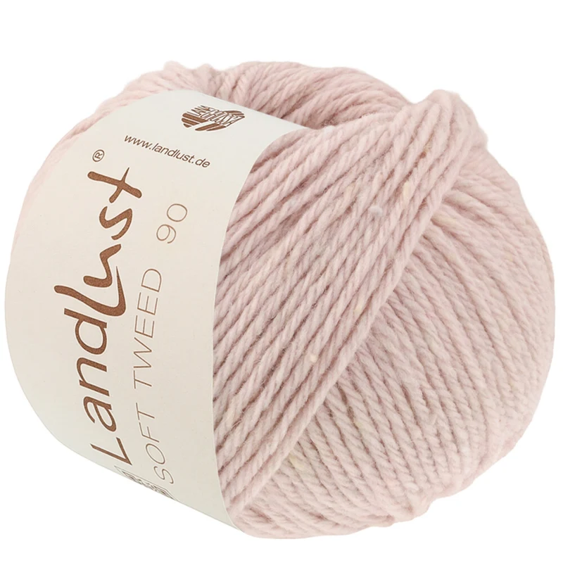 Lana Grossa Landlust Soft Tweed 90 31 Lys rosa melert