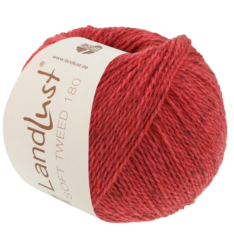 Lana Grossa Landlust Soft Tweed 180 132 Jordbærrød melert