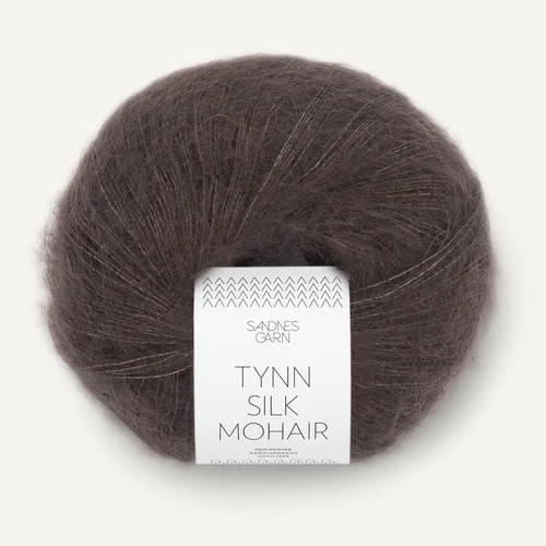 Sandnes Tynn Silk Mohair 3880 Mørk sjokolade