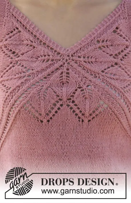 170-4 Butterfly Heart Top fra DROPS Design