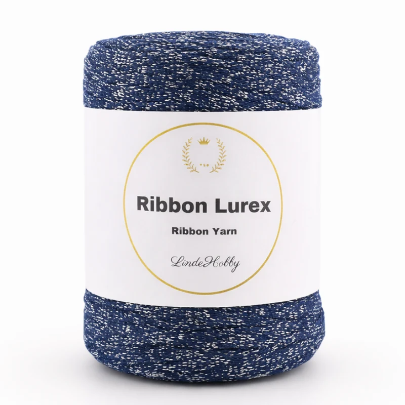 LindeHobby Ribbon Lurex 14 Blue Silver