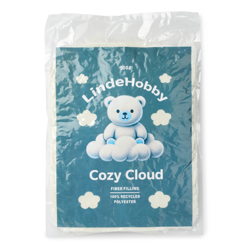 LindeHobby Cozy Cloud Resirkulert Fyllvatt 500 g