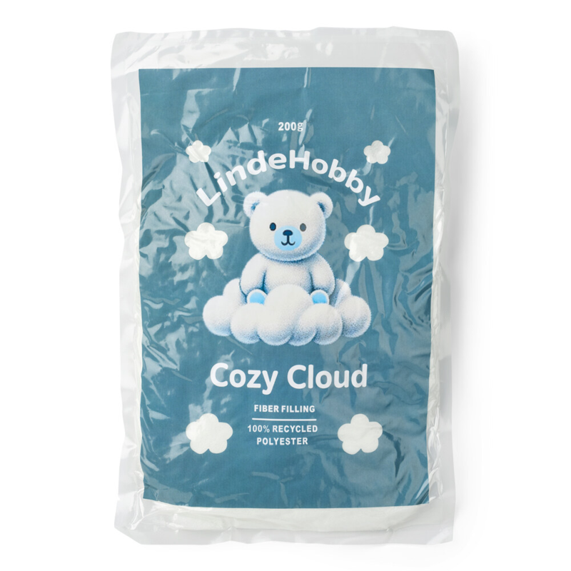 LindeHobby Cozy Cloud Resirkulert Fyllvatt 200 g