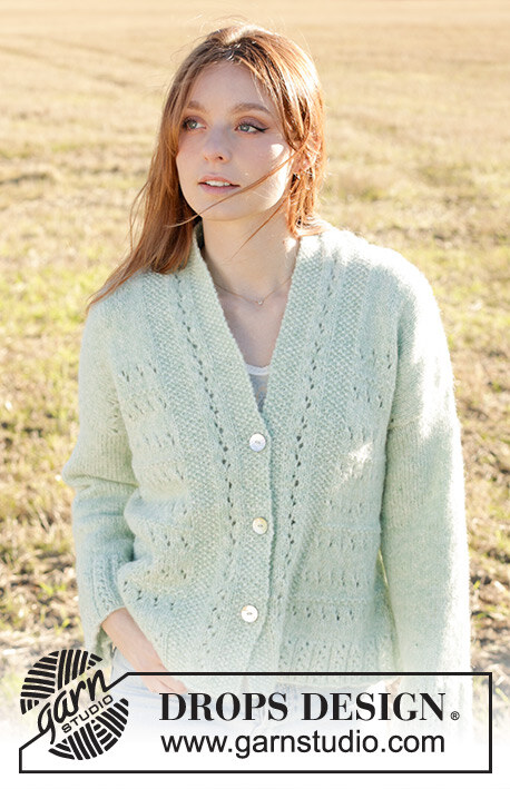 249-17 Mint to Be Cardigan by DROPS Design