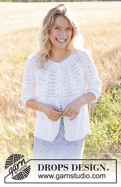 249-22 Peace Dove Cardigan by DROPS Design