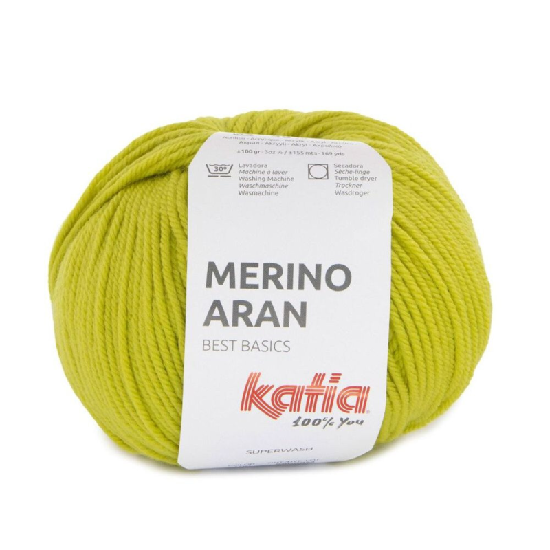 Katia Merino Aran 100 Gulgrønn