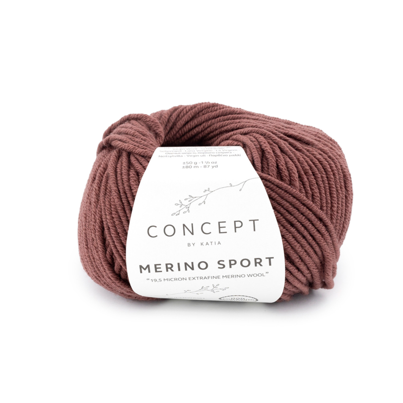 Katia Concept Merino Sport 072 Rødbrun