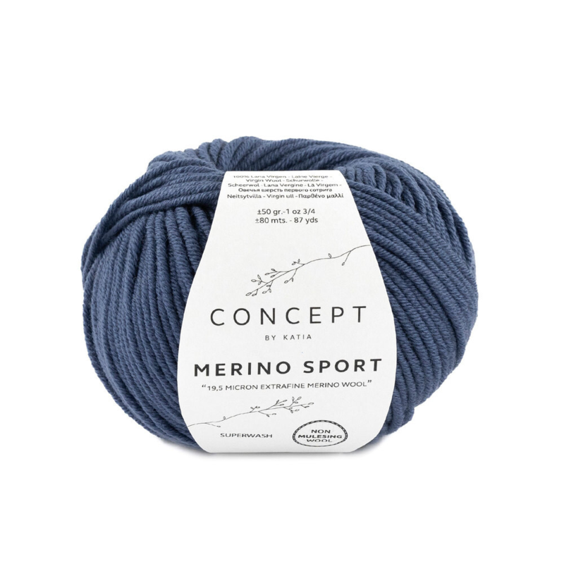 Katia Concept Merino Sport 012 Dypblå